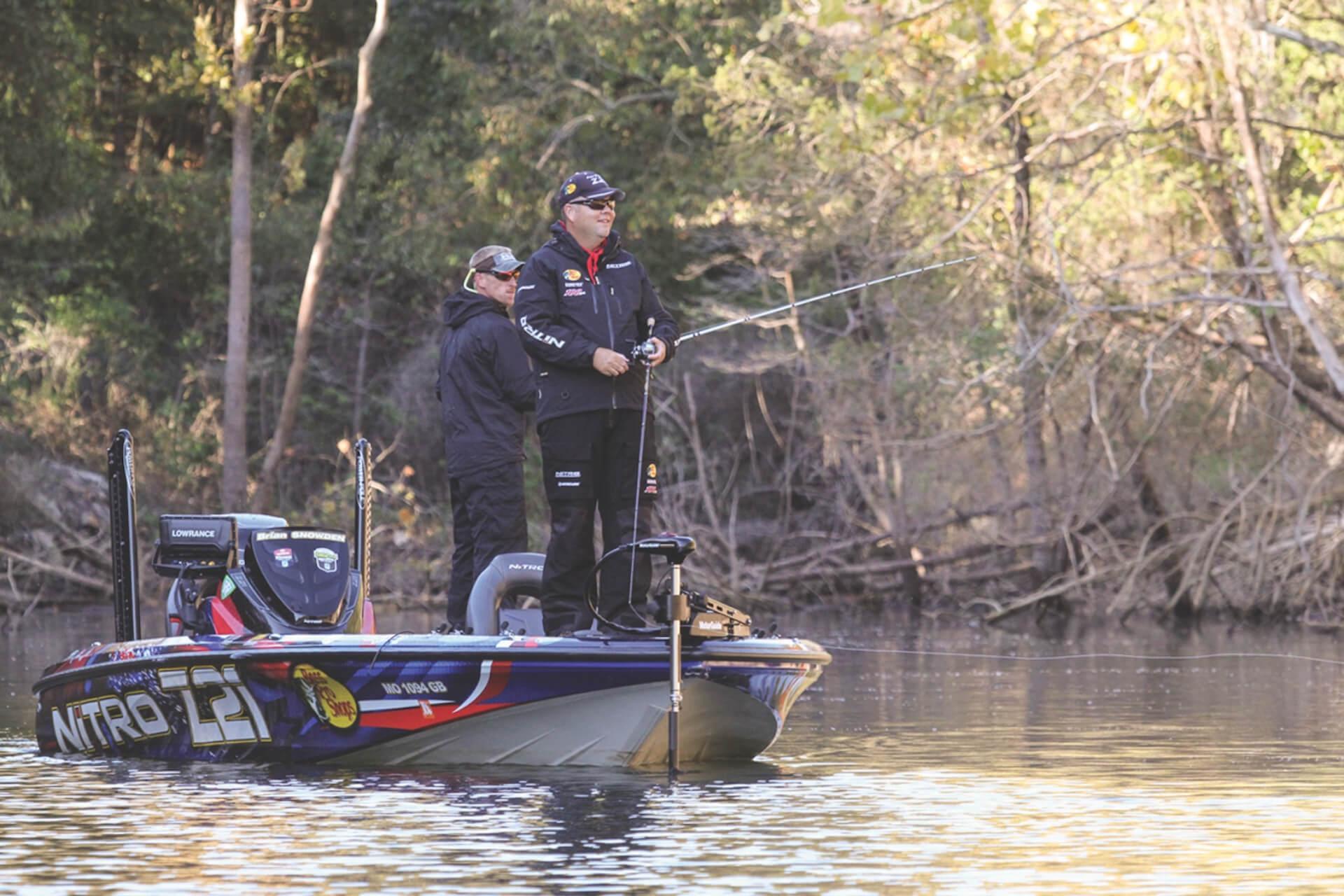 Fishing the winter drawdown with the pros